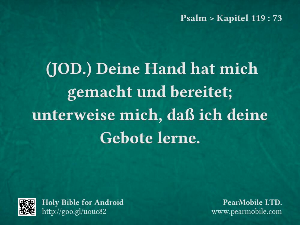 Psalm, Kapitel 119:73